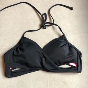 Victoria Secret black wrap bathing suit top